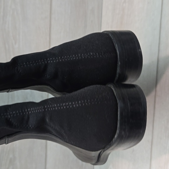 Stuart Weitzman Women Gillian 60 Microstretch Leather Riding Boots Shoes Sz 7 - Picture 7 of 16